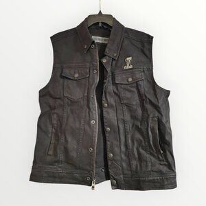 Harley Davidson Men’s Denim Riding Vest (Slim L)